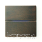 Basalte Sentido CresNET 2 Button Switch in Bronze