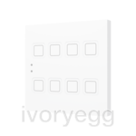 Tecla 8. PC-ABS Capacitive push button - 8 buttons - White