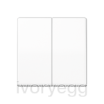 LB Management AS range, Standard centre plate 2-gang, white