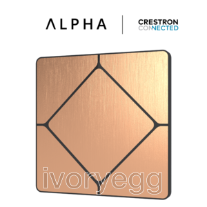 TAP-5 ALPHA Touch Switch - Cresnet, Brushed Copper