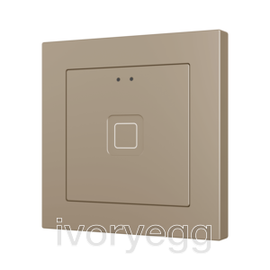 Tecla 55 X1. PC-ABS Capacitive push button 55x55 - 1 button - Champagne