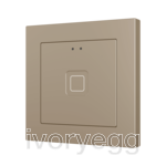 Tecla 55 X1. PC-ABS Capacitive push button 55x55 - 1 button - Champagne
