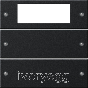 CLEARANCE ITEM - Rocker set 2-gang Plus System 55 black matt (lacquered)