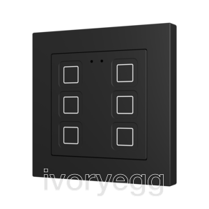 Tecla RGB 55 X6. PC-ABS Capacitive push button 55x55 - 6 buttons - Anthracite