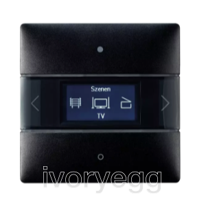 LUXORliving Room controller with integrated room temperature controller, Black