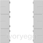 Rocker set, 3-gang for pushbutton sensor 4.55 Plus, grey matt