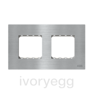 Frame 2-gang Stainless steel - Millenium
