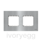 Frame 2-gang Stainless steel - Millenium