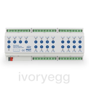 KNX Switch Actuator 24-channel 12 SU 16A 230VAC C-load standard 140 μF Secure