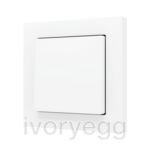 ZS55. Cover for Simple KNX Soft push button 55x55 mm. Tilt down - Matt White