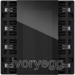 KNX pushbutton sensor 4.55 Plus, 2-gang/4-gang, black