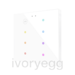 Flat RGB 8. Glass capacitive push button - 8 buttons - Custom