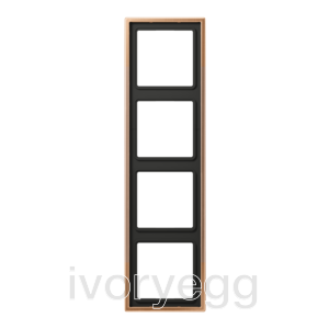 LS990 Frame 4-gang, metal, PVD-coated, brushed bronze