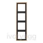 LS990 Frame 4-gang, metal, PVD-coated, brushed bronze