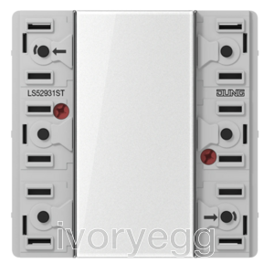 KNX F50 LS range Universal push-button module 3-gang