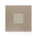 ZS70. RingBOX - KNX Doorbell cover 70X70 mm - Champagne