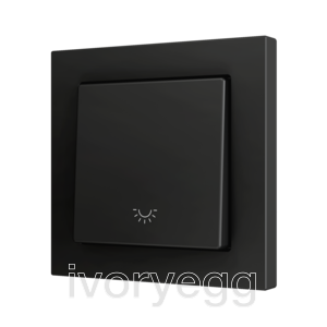 ZS55. Cover for Simple KNX Soft push button 55x55 mm. Tilt down - Light icon - Anthracite