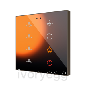 Flat RGB 8. Glass capacitive push button - 8 buttons - 360° Custom