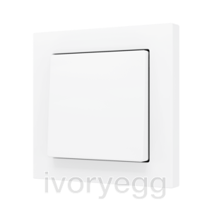 ZS55. Cover for Simple KNX Soft push button 55x55 mm. Tilt down - Matt White - Custom. Minimum 100 units per design