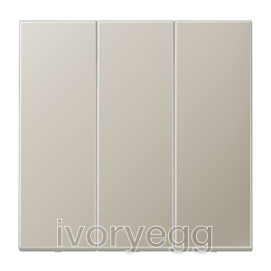 LS Range 3-gang rocker, stainless steel