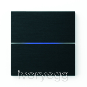 Basalte Sentido CresNET 2 Button Switch in Brushed Black