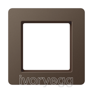 A Flow Frame 1-gang, mocha, vertical and horizontal installation