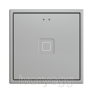Tecla RGB 70 X1. PC-ABS Capacitive push button 70x70 - 1 button - Silver