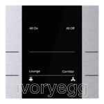 Yurika KNX sensor Control element 3/6-fold, FM, Stainless Steel