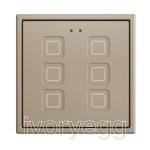 Tecla RGB 70 X6. PC-ABS Capacitive push button 70x70 - 6 buttons - Champagne