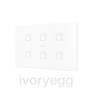 Tecla RGB XL 6. PC-ABS Capacitive push button - 6 buttons - White