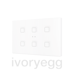 Tecla RGB XL 6. PC-ABS Capacitive push button - 6 buttons - White