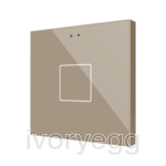 Flat RGB 1. Glass capacitive push button - 1 button - Champagne