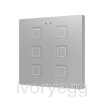 Tecla RGB 6. PC-ABS Capacitive push button - 6 buttons - Silver