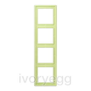Le Corbusier LS range 4-gang frame LC32053 vert jaune clair