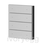 iONprime Brushed Aluminium 4 Gang Rocker Set