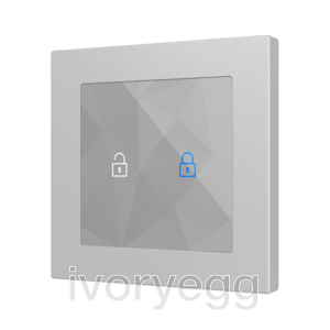 Flat RGB 55 X2. Glass capacitive push button 55x55 - 2 buttons - 360° Custom
