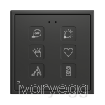 Tecla 70 X6. PC-ABS Capacitive push button 70x70 - 6 buttons - Custom