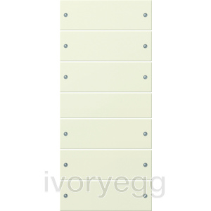 Rocker set 6-gang System 55 Cream white(lacquered)