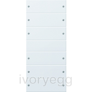Rocker set 6-gang System 55 pure white matt(lacquered)