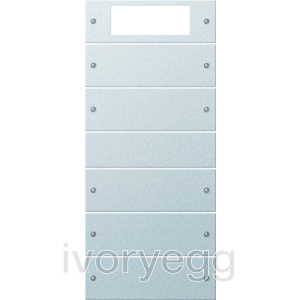 Rocker set 5-gang Plus System 55 Colour Aluminium(lacquered)