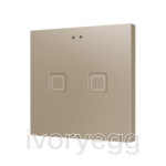 Tecla 2. PC-ABS Capacitive push button - 2 buttons - Champagne