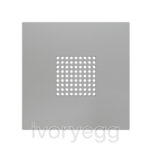 ZS70. RingBOX - KNX Doorbell cover 70X70 mm - Silver
