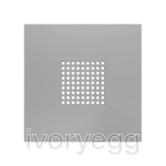 ZS70. RingBOX - KNX Doorbell cover 70X70 mm - Silver