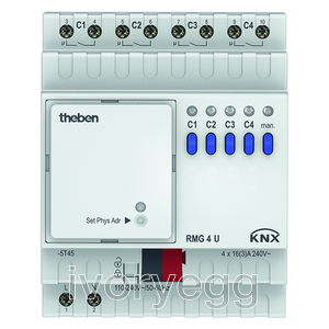 KNX 4-way switching actuator Base Module MIX2