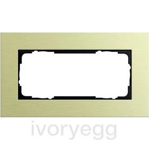 Esprit Frame 2-gang without crossbar Aluminiumlight gold