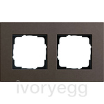 Esprit Frame 2-gang Linoleum-plywood dark brown