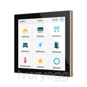 CX40. KNX capacitive touch panel 4" - Champagne