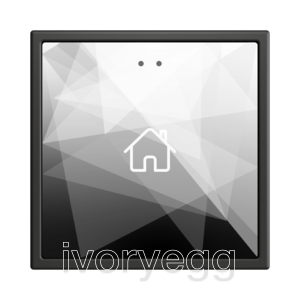 Flat 70 X1. PC-ABS Capacitive push button 70x70 - 1 button - Custom