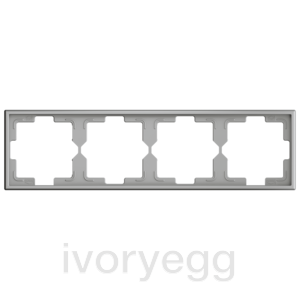 ZS70. 4-gang Frame - Silver