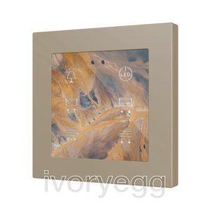 Flat RGB 55 X6. Glass capacitive push button 55x55 - 6 buttons - 360° Custom